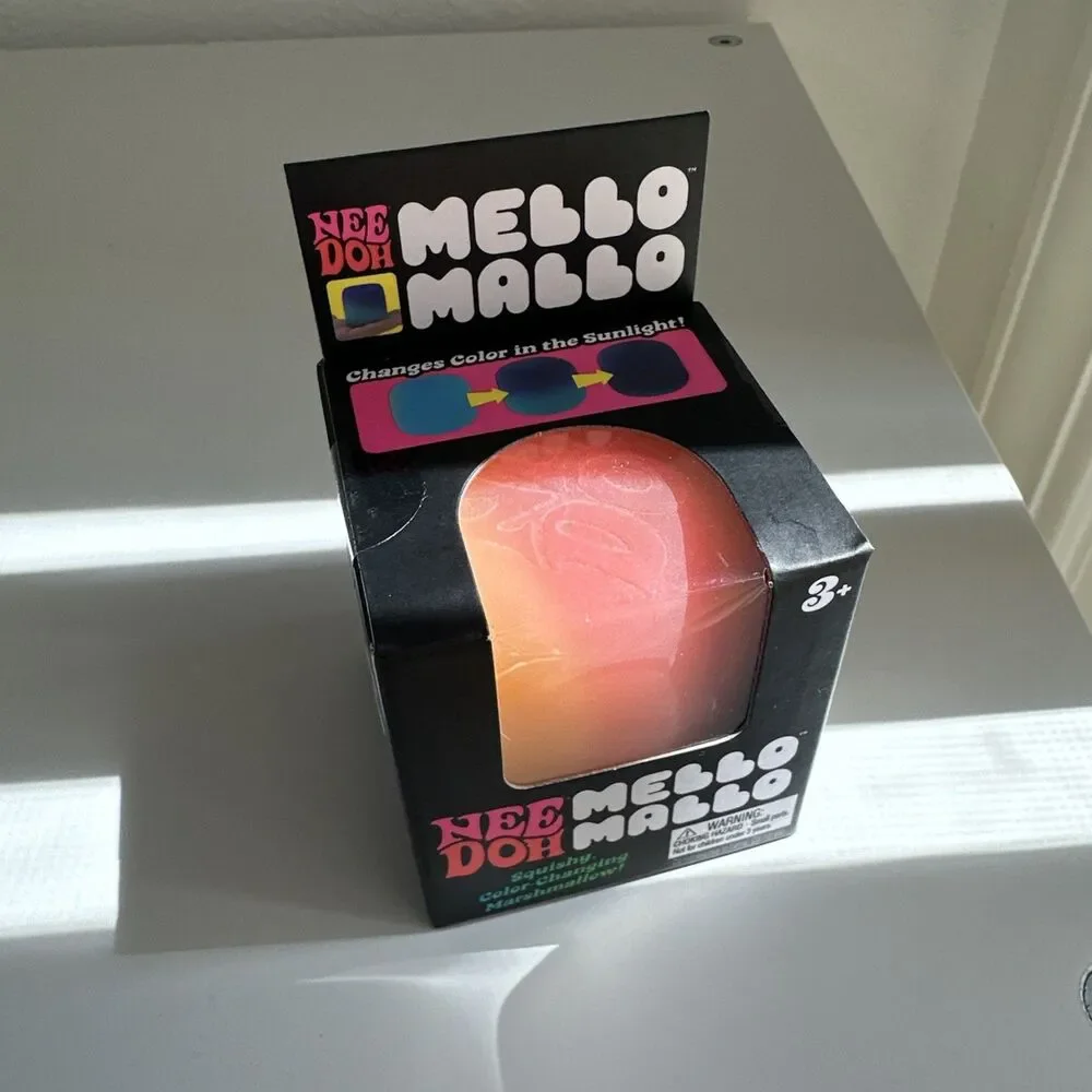 AUTHENTIC NEEDOH Mello Mallo Color Changing Squishy Nee Doh Mellow Mallow Yellow